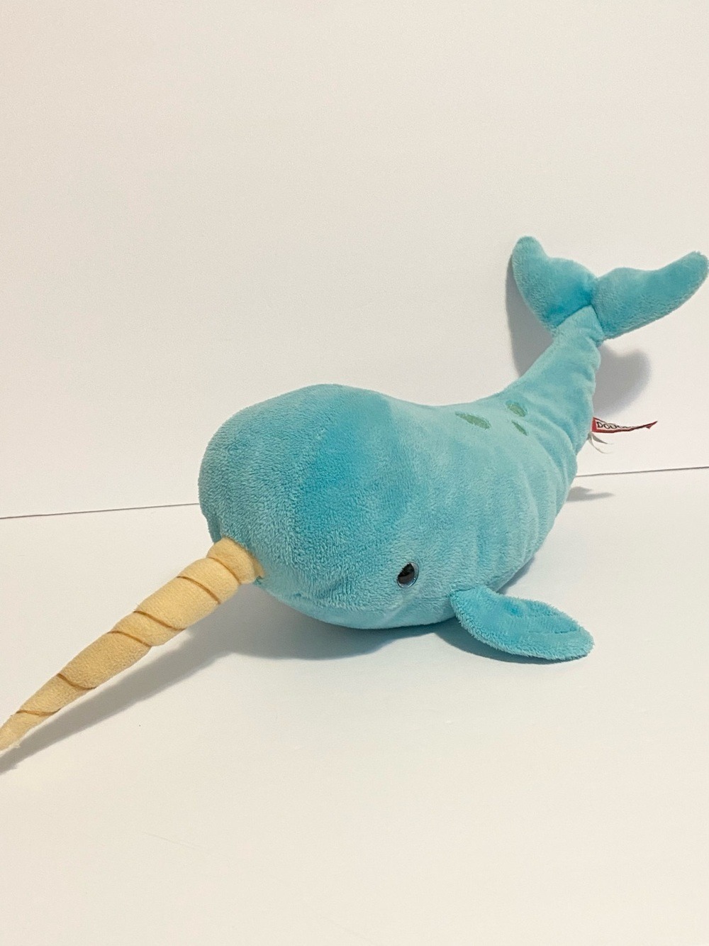 Douglas Cuddle Toys Spike Plush Turquoise Narwhal Whale Stuffed Animal Blue Toy